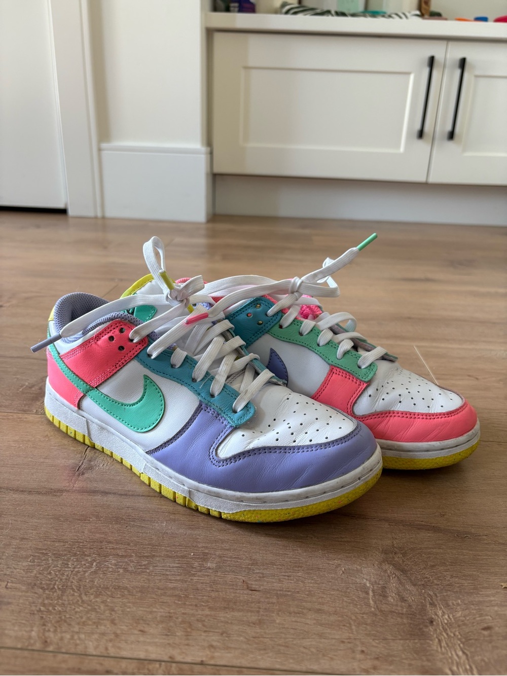 Nike Women’s Low-Top Sneakers in White, Pink, Mint, Lavender, Yellow